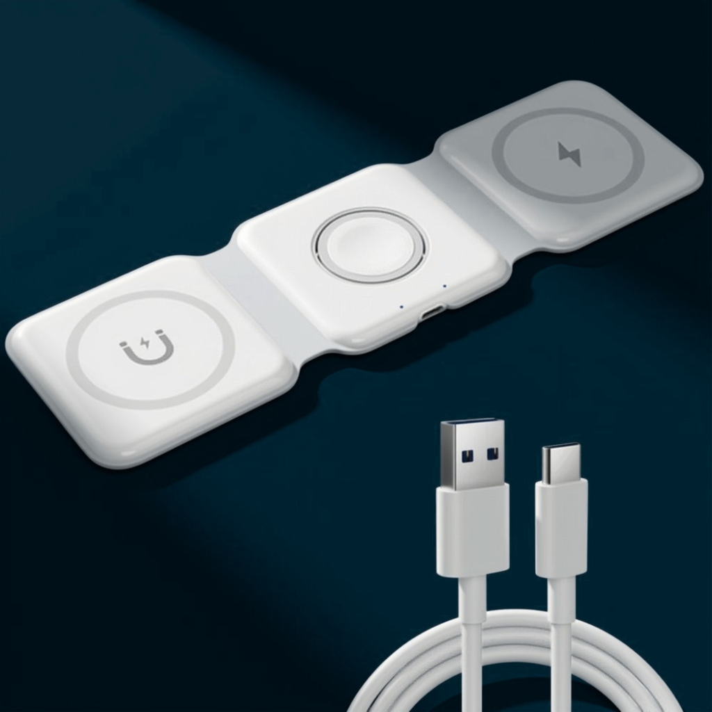 Elvara™ — Power, Perfected 3 in 1 Magnetic Wireless Charger Pad